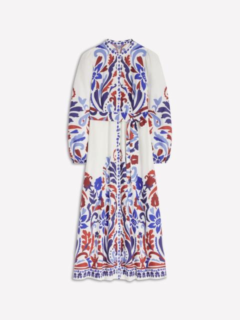 BODEN Mae Linen Blend Shirt Dress-Multi, Elaborate Garden