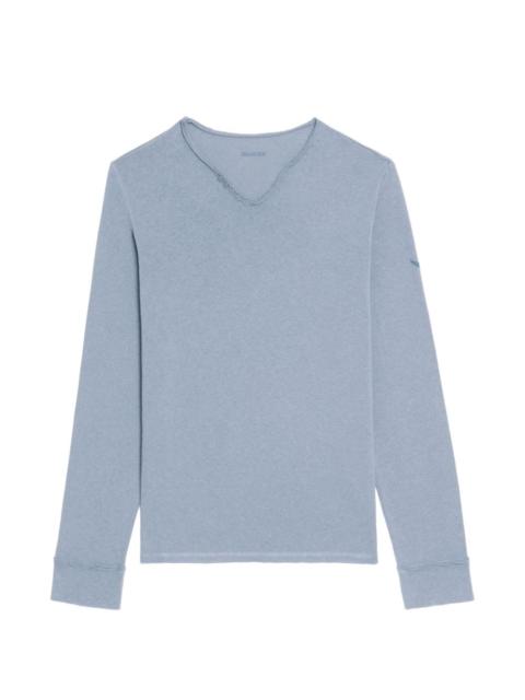 Zadig & Voltaire buttoned V-neck T-shirt