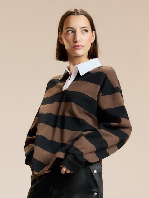 CYNTHIA ROWLEY Ardie Striped Rugby Shirt