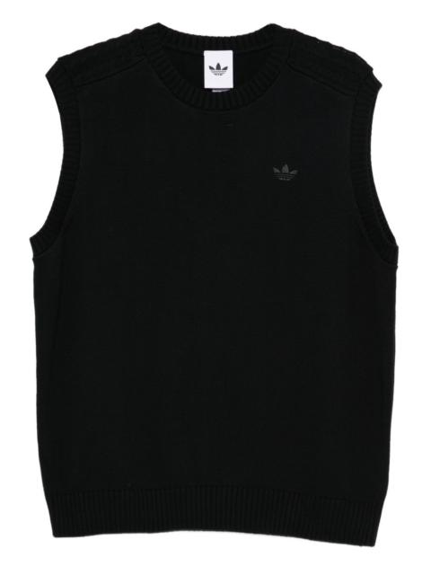 adidas logo knitted gilet