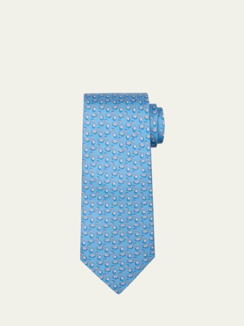 Men's Fish-Print Silk Tie