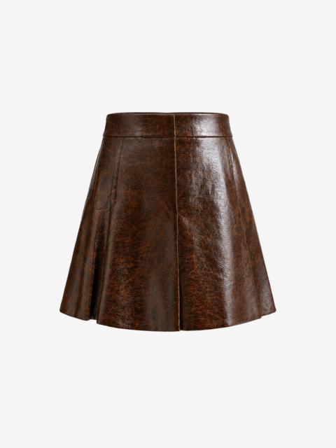 Sportmax Sportmax Saio Coated Moleskin Mini Skirt - Brown