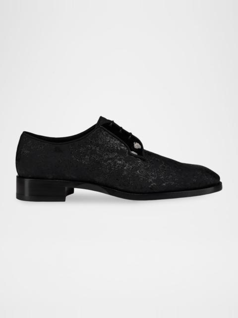 Christian Louboutin Men's Chambeliss Night Strass Jacquard Derby Shoes