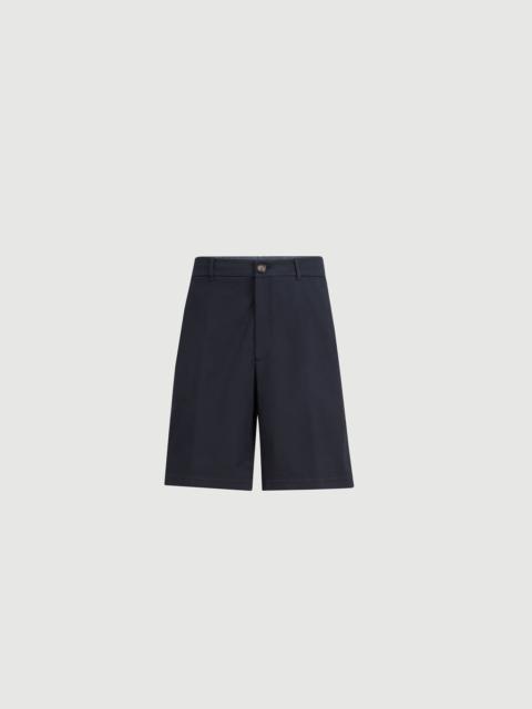 Brunello Cucinelli Garment-dyed Bermuda shorts in American Pima cotton comfort gabardine