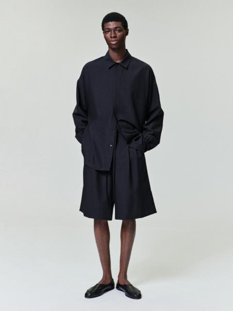 Fear of God Black Striped Wool Elastic Cuff Shirt