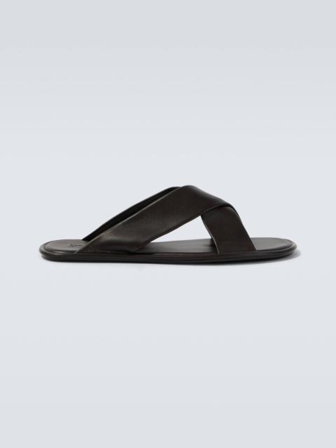 SAINT LAURENT Carlyle leather sandals