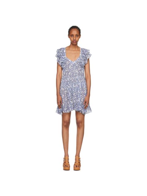 Isabel Marant Étoile White & Blue Godrana Minidress