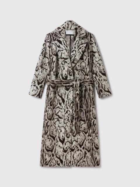 Stella McCartney Cloud Leopard Jacquard Belted Trench Coat