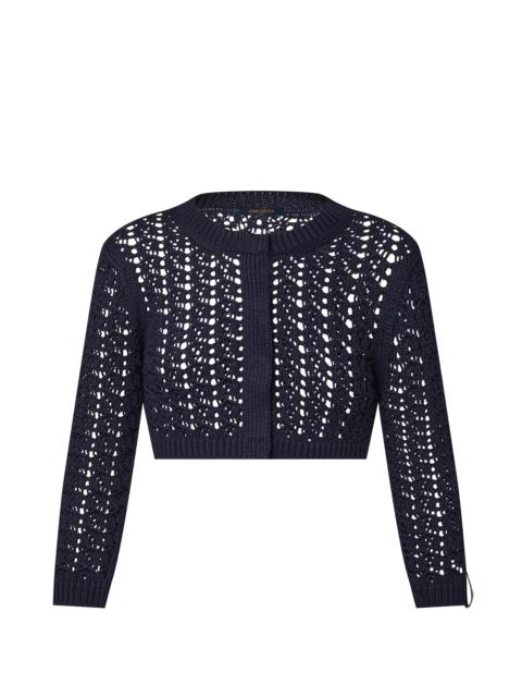 Louis Vuitton Crochet Knit Cropped Cardigan