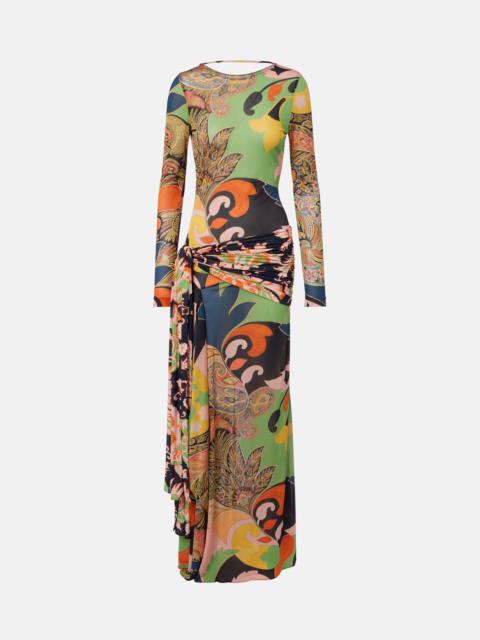 Etro Paisley draped gown