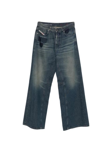 Diesel faded wide-leg jeans