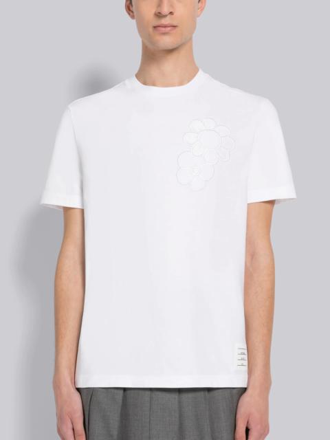 Thom Browne floral embroidery T-shirt