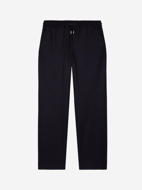 The Kooples WIDE-LEG TROUSERS IN NAVY WOOL