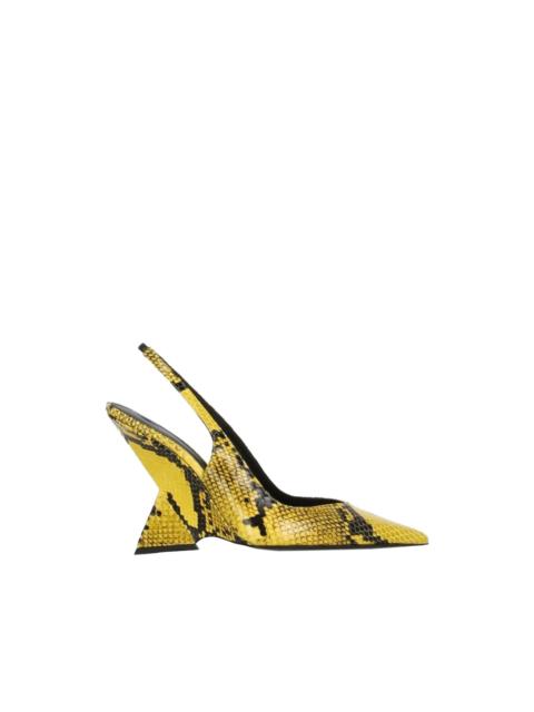 THE ATTICO snake-print slingback pumps