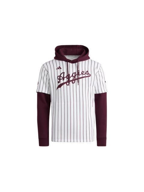 adidas adidas Aggies Jersey Hoodie Texas A&M White Team Maroon