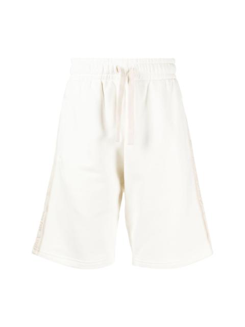 Palm Angels logo-tape cotton track shorts