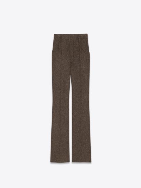SAINT LAURENT high-waisted pants in chevron tweed