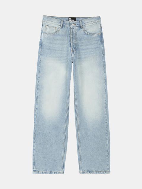 The Kooples WASHED BLUE WIDE-LEG JEANS