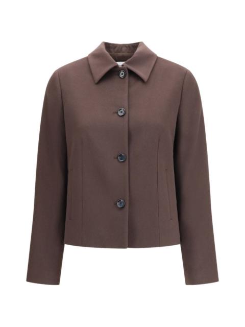 LARDINI button-fastening collared jacket