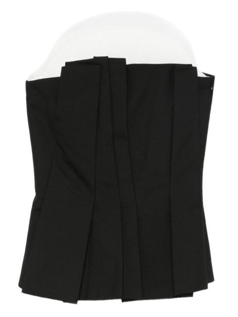 RÓHE pleated bustier top