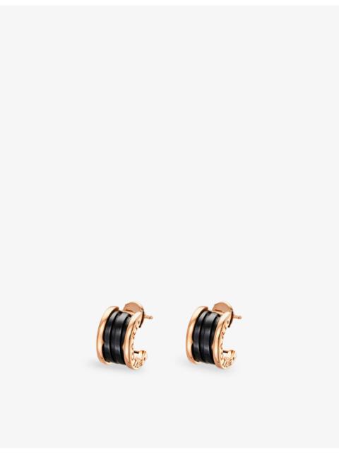 BVLGARI B.zero1 18ct rose-gold and black-ceramic earrings