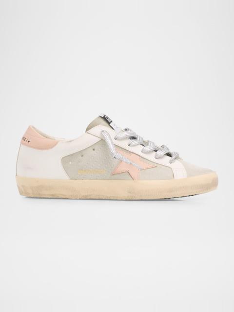 Golden Goose Superstar Mixed Leather Low-Top Sneakers