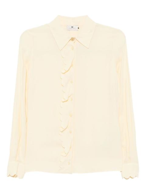 ELISABETTA FRANCHI scallop-embroidered shirt