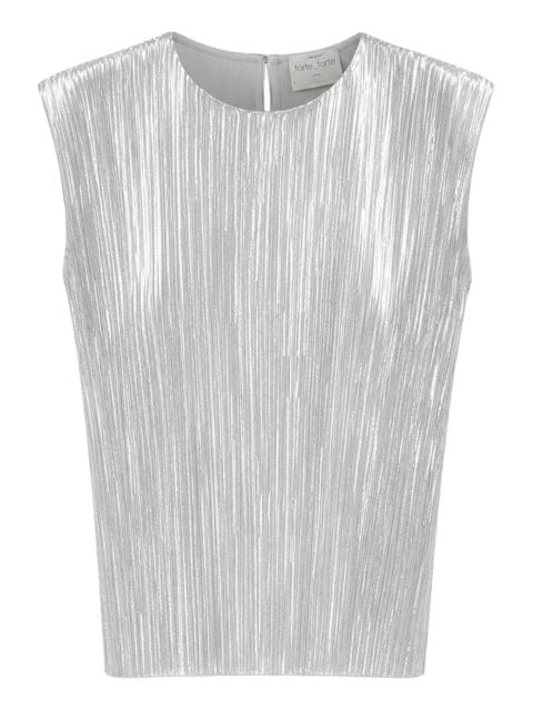 forte_forte SLEEVELESS TOP WITH IRREGULAR PLEATING