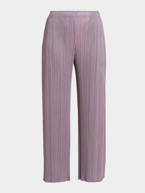 ISSEY MIYAKE Monthly Colors: August Pleats Wide-Leg Ankle Pants