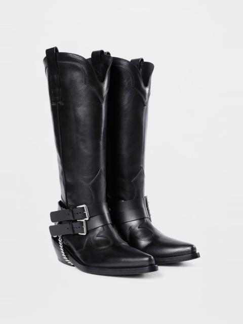 Ann Demeulemeester Finnbo Santiago Boots With Belts