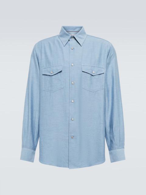 Thomas cotton and cashmere shirt