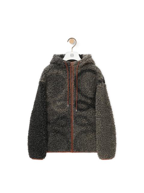 Hooded jacket in wool blend