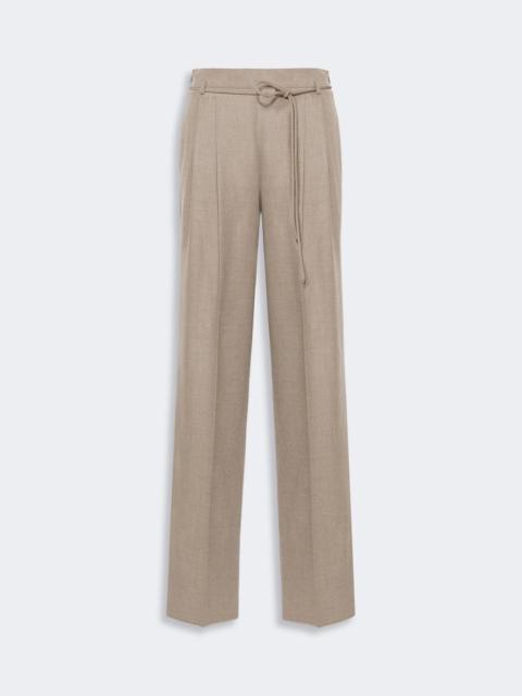 Max Mara ALIBI Slim cashmere foule trousers - SAND