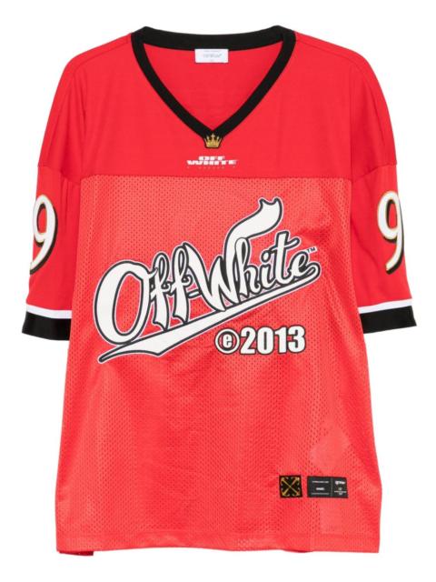 Off-White logo-print mesh T-shirt