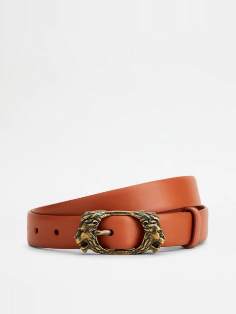 Tod's BELT IN LEATHER - ORANGE