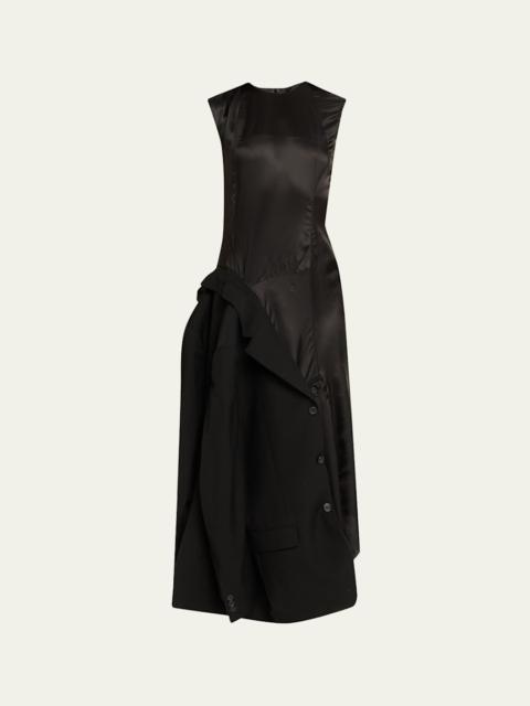 HODAKOVA Inside-Out Suit Reconstructed Sleeveless Midi Dress