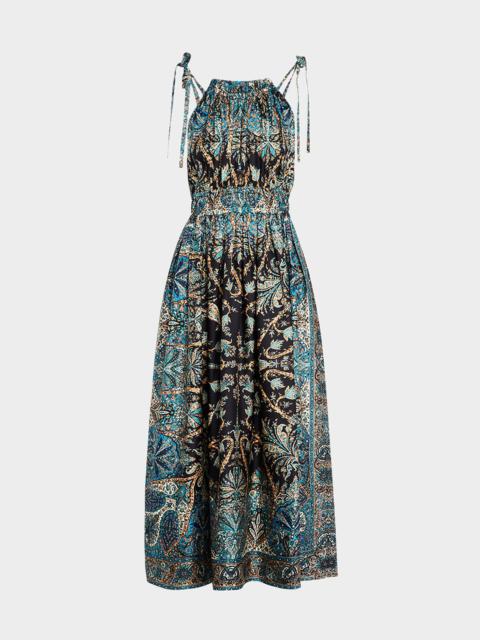 ULLA JOHNSON Joni Printed A-Line Maxi Dress