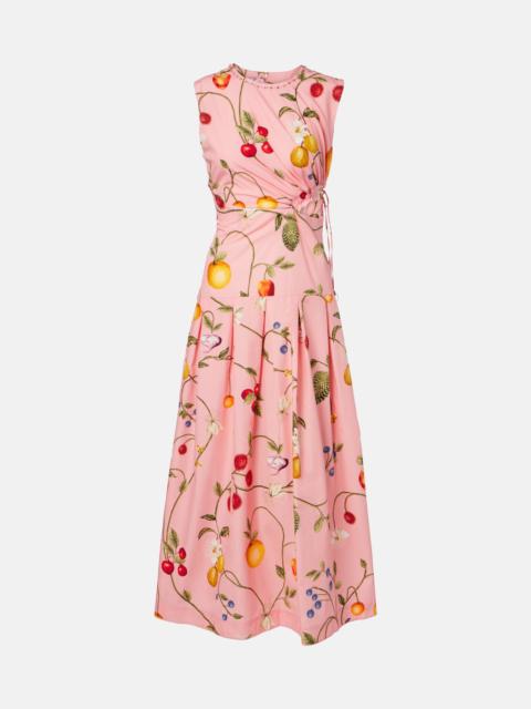 Agua by Agua Bendita Otoño printed cotton midi dress