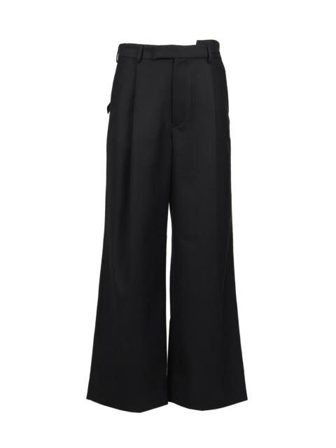 MARINA YEE WIDE-LEGGED ELASTICATED TROUSERS / BLK