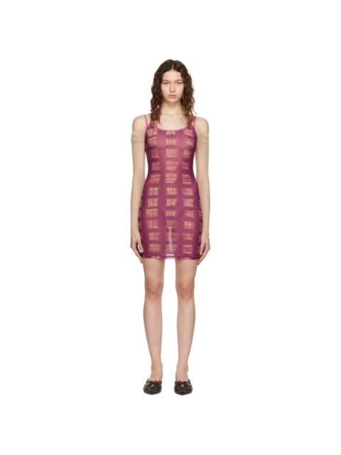 KNWLS Purple Vortex Minidress