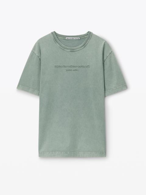 Alexander Wang Acid Wash Tee in Cotton Jersey