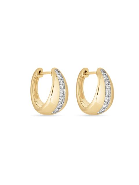 STONE AND STRAND Pave Pistachio Huggies