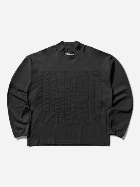 umbro Men's Acuto Mock Longsleeve T-Shirt Washed Black