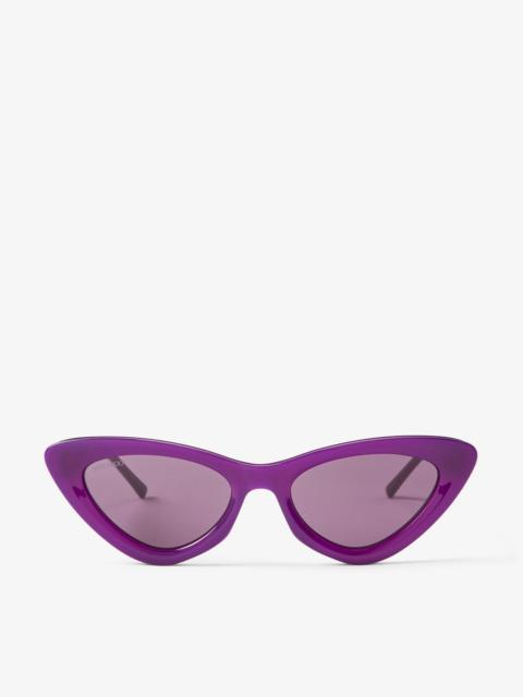 JIMMY CHOO Addy
Opal Violet Cat Eye Sunglasses with Glitter