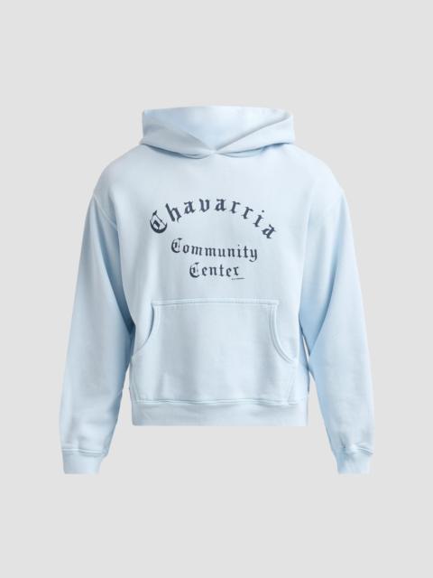 WILLY CHAVARRIA Men's Chavarria Community Center Cotton Hoodie - Uniform Blue