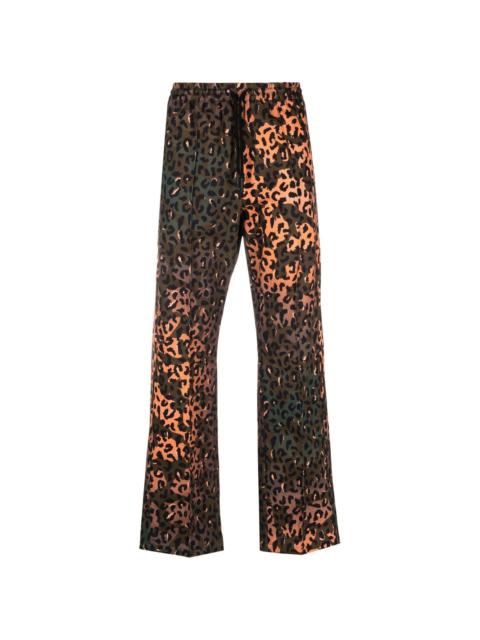 Animalier leopard-print trousers