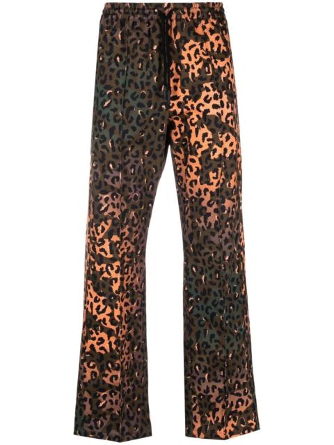 Animalier leopard-print trousers