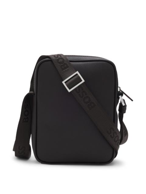 BOSS REPORTER BAG WITH LOGO DETAIL AND SIGNATURE STRIPE
