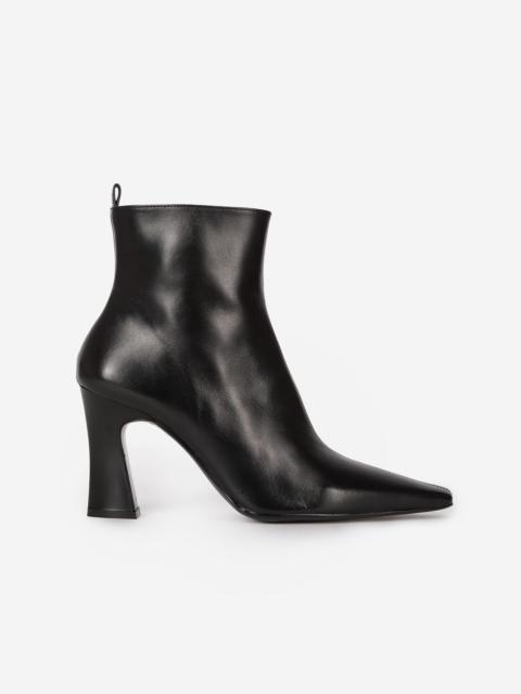 The Kooples BLACK LEATHER ANKLE BOOTS