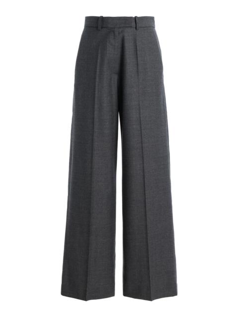 The Frankie Shop Brickell Wool-Blend Flannel Trousers grey